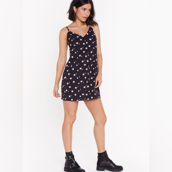 Hit the star tank dress nasty gal white stars sz 0 sz small - Picture 2 of 7